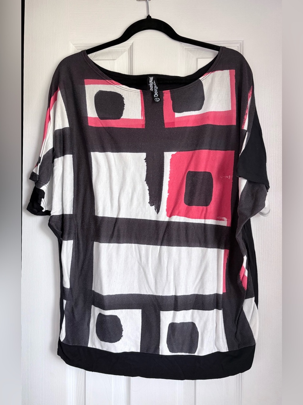 Desigual Top - white, red & Black